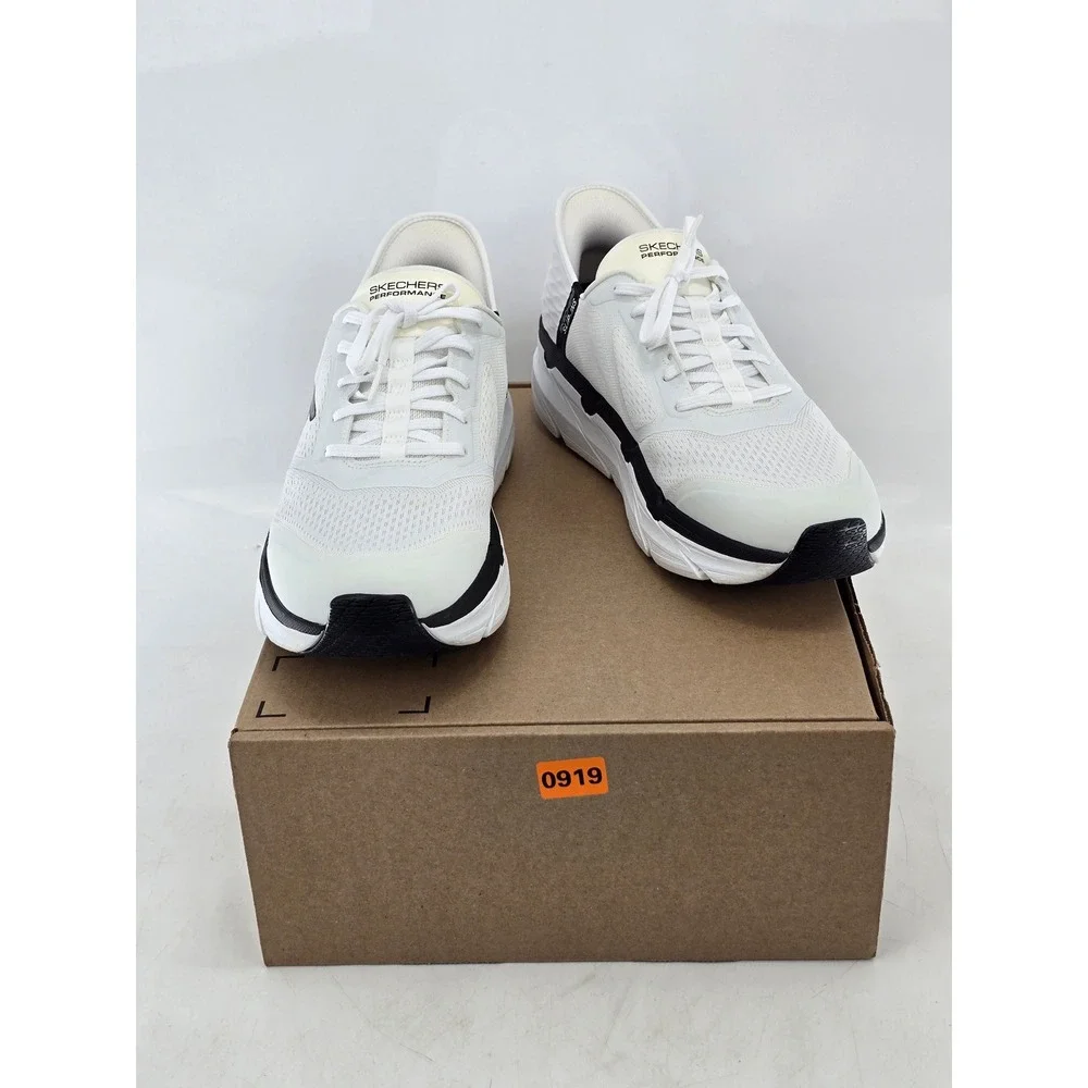 Skechers Max Cushioning Elite Slip-Ins Mens 13 White Black 220313 - Excellent